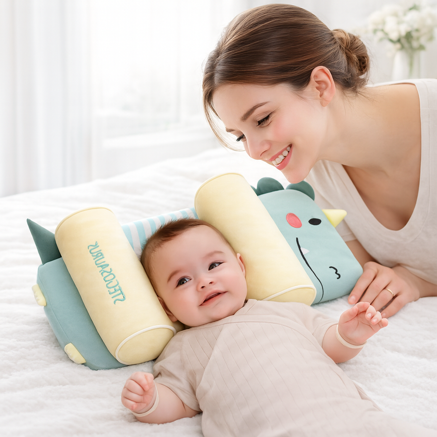 Tropy® - Mjuk Rundad Babyhuvudkudde För Nyfödda Andningsbar