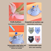 Tropy® - Zoomie Fjädervippa Kattleksak Sugkopp Aktiv